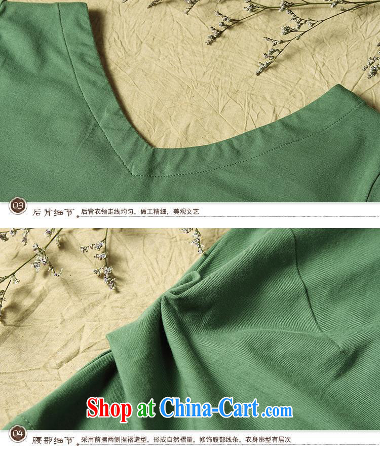 Black butterfly female 2015 summer, new literary and artistic embroidery take short-sleeved V collar cotton shirt T female 862 green XL pictures, price, brand platters! Elections are good character, the national distribution, so why buy now enjoy more preferential! Health