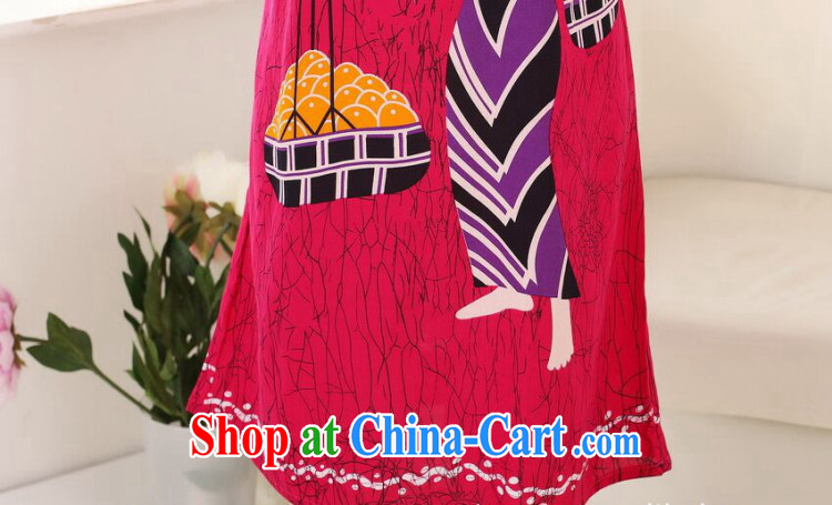 Dan smoke Tang Women's clothes summer new short-sleeved dresses hand-painted female pajamas pure cotton loose-bathrobe girl - C blue lake are code pictures, price, brand platters! Elections are good character, the national distribution, so why buy now enjoy more preferential! Health