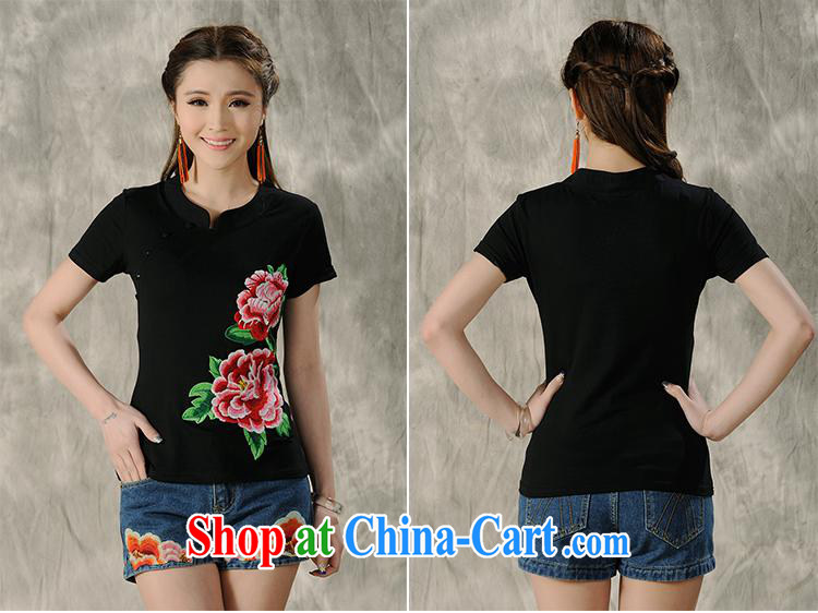 Black butterfly female spring and summer new ethnic wind embroidered retro, short-sleeved shirt T female A 486 blue 4 XL pictures, price, brand platters! Elections are good character, the national distribution, so why buy now enjoy more preferential! Health