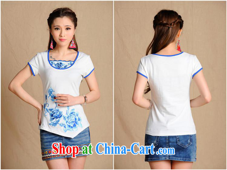 Black butterfly women summer 2015 New National wind embroidered short sleeves round neck shirt T female A 195 white 2XL pictures, price, brand platters! Elections are good character, the national distribution, so why buy now enjoy more preferential! Health