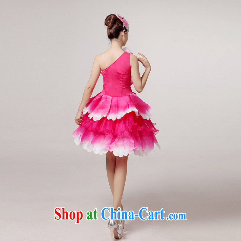 New short skirt opening accompanied by dancing girls service performance service spares choral singing and dancing dance classic modern dance square dance the dance clothing and stylish dance night service shop serving pink XXL, diffuse Connie married Yi,