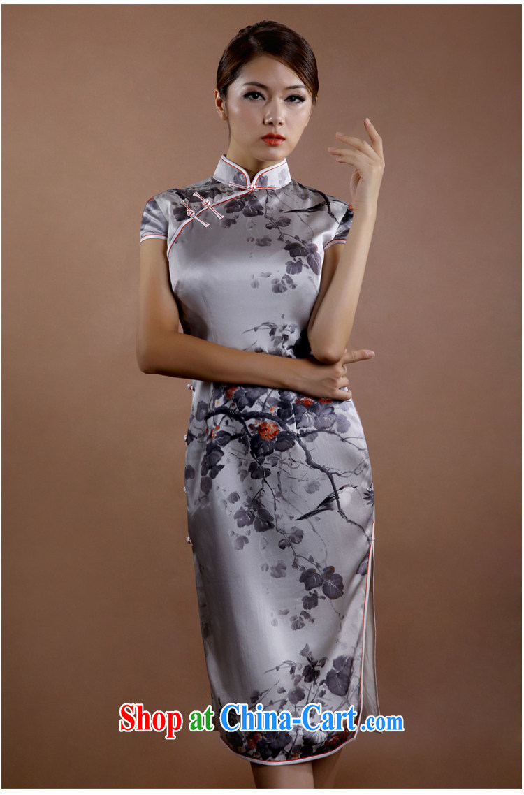 once and for all, the good clothes outfit summer sauna silk Silk Cheongsam ink short dresses, Retro light gray tailored 10 Day Shipping pictures, price, brand platters! Elections are good character, the national distribution, so why buy now enjoy more preferential! Health