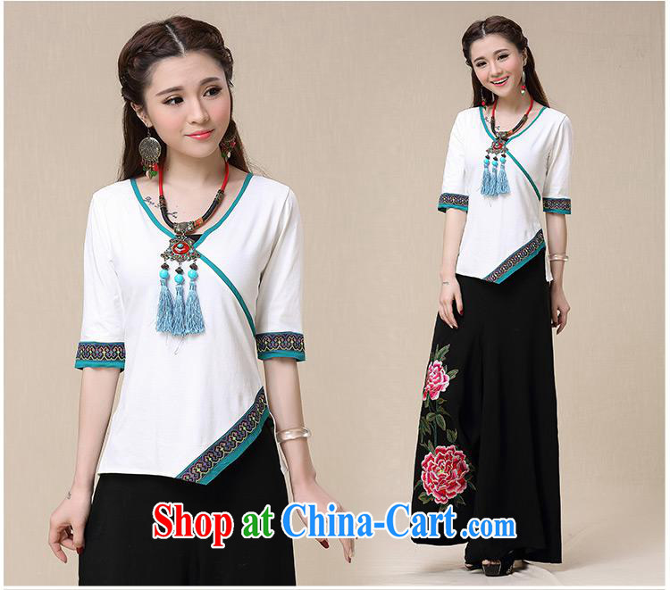 Black butterfly women 2015 spring and summer new ethnic wind embroidery does not rule the cuff cotton T pension 9957 m White 2XL pictures, price, brand platters! Elections are good character, the national distribution, so why buy now enjoy more preferential! Health