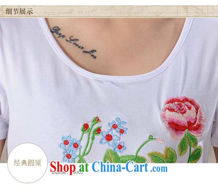 Black butterfly women 2015 spring and summer female new larger ethnic wind embroidered short sleeves shirt T female A 490 black 2 XL pictures, price, brand platters! Elections are good character, the national distribution, so why buy now enjoy more preferential! Health