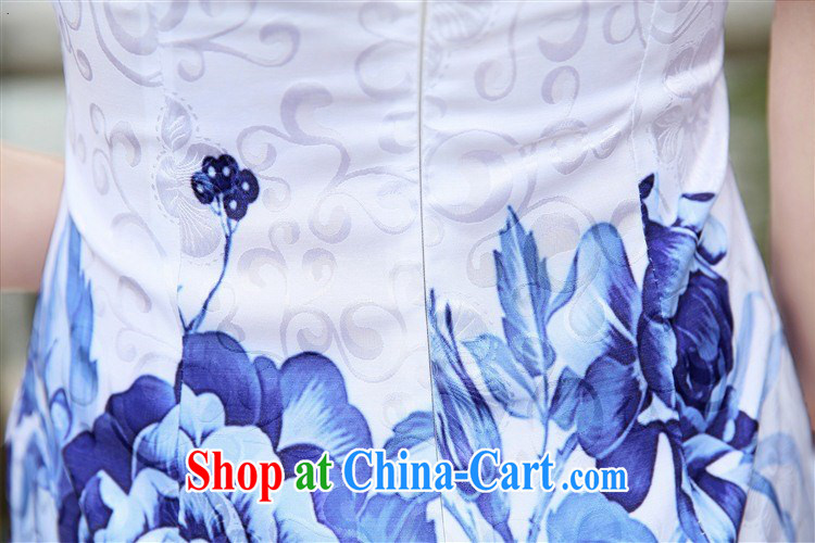 100 million Dollar City daily improved short 2015 summer new retro short skirts beauty charm lady package and dress modestly atmospheric cheongsam dress 7868 blue floral XXL pictures, price, brand platters! Elections are good character, the national distribution, so why buy now enjoy more preferential! Health