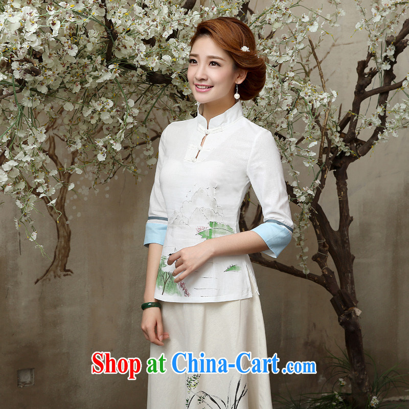 pro-am 2015 New Spring Summer retro improved stylish short cotton the dresses, Ms. cuff T-shirt dresses A in 0060 sleeved shirt + skirt M - waist 76 cm, and the pro-am, shopping on the Internet