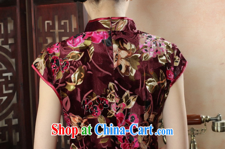 Bin Laden smoke new female cheongsam Chinese, Chinese collar, velvet cheongsam Beauty Fashion improved daily short cheongsam dress 3 color 2 XL pictures, price, brand platters! Elections are good character, the national distribution, so why buy now enjoy more preferential! Health