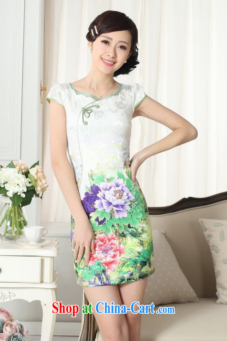 Joseph's new summer elegance Chinese qipao improved graphics thin short cheongsam picture color 3XL pictures, price, brand platters! Elections are good character, the national distribution, so why buy now enjoy more preferential! Health