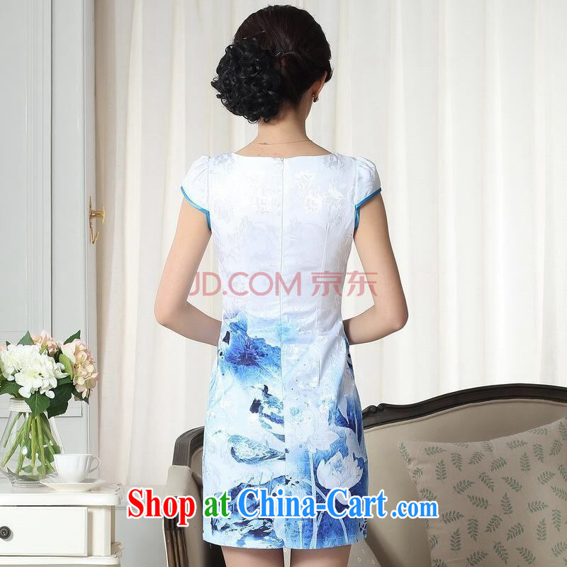 Joseph cotton new summer elegance Chinese qipao improved graphics thin short cheongsam picture color XXL, Joseph cotton, shopping on the Internet