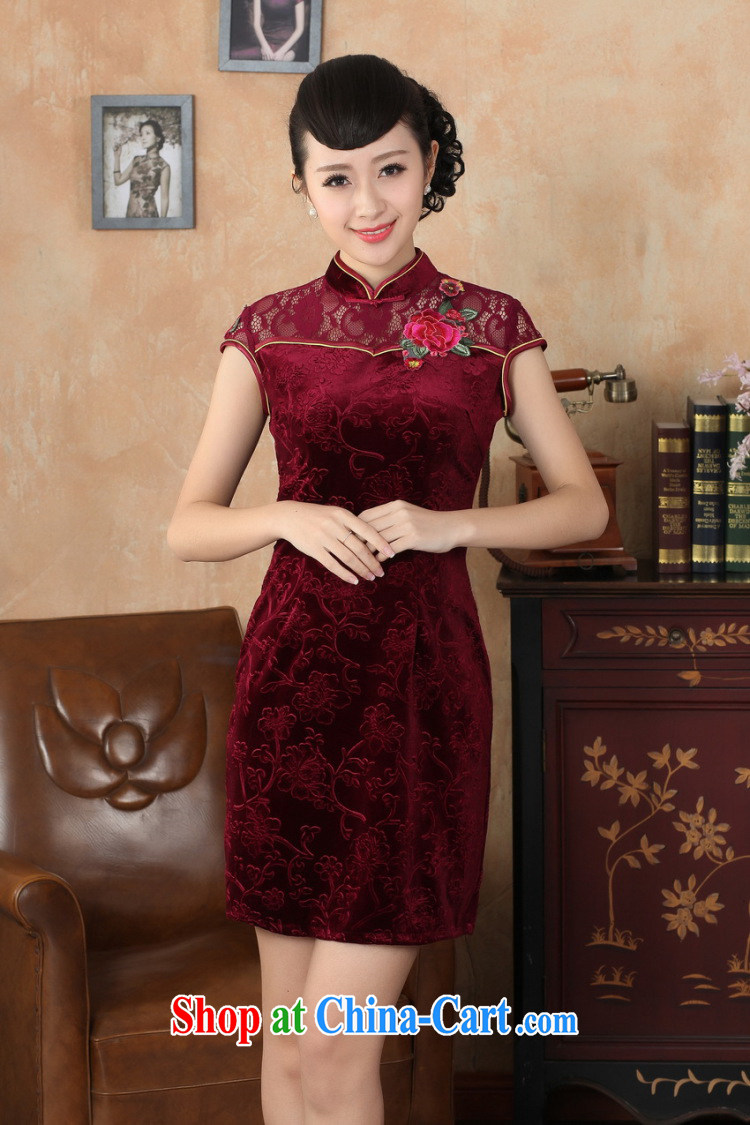 Joseph cotton summer new female lace cheongsam dress improved daily thin embroidered cheongsam picture color XXL pictures, price, brand platters! Elections are good character, the national distribution, so why buy now enjoy more preferential! Health