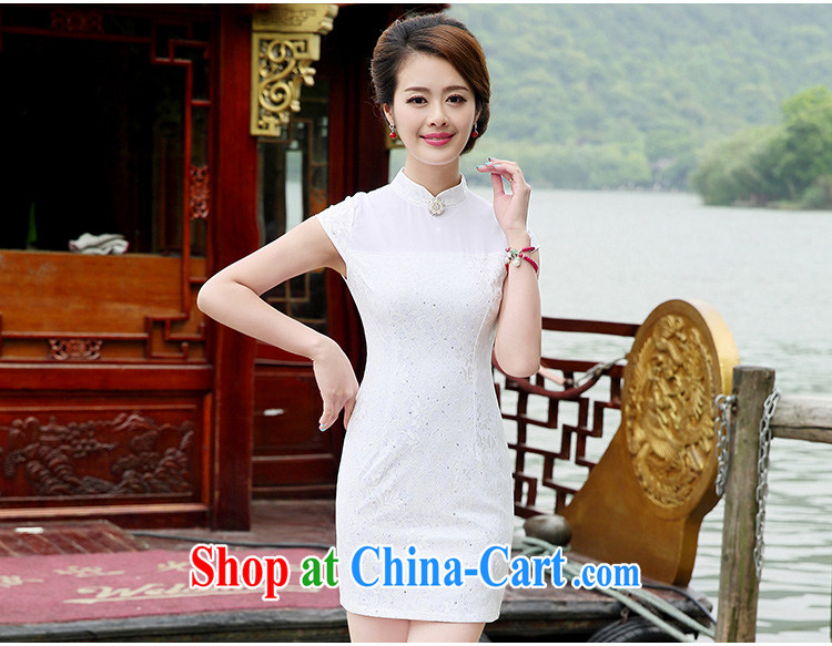 Rawnie for 2014 would be a solid color and elegant sexy beauty short cheongsam package and short-sleeved style cheongsam dress white XXL pictures, price, brand platters! Elections are good character, the national distribution, so why buy now enjoy more preferential! Health