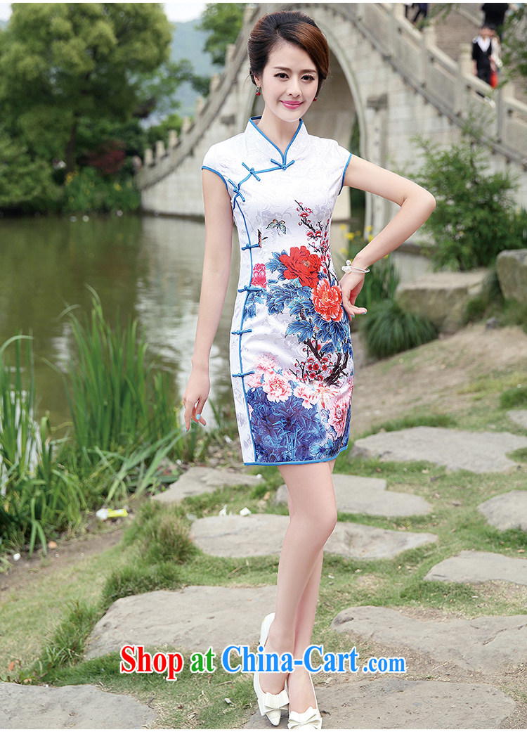 Rawnie close by summer 2015 new retro cheongsam dress, improved and stylish beauty cheongsam dress short Black Lotus XXL pictures, price, brand platters! Elections are good character, the national distribution, so why buy now enjoy more preferential! Health