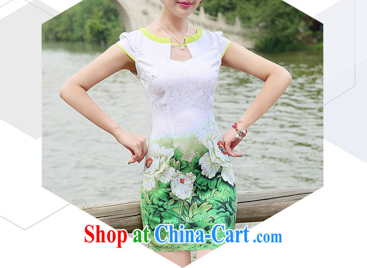 Rawnie close by summer 2015 improved female cheongsam dress fashion style retro beauty, Lady dresses green peony flower XXL pictures, price, brand platters! Elections are good character, the national distribution, so why buy now enjoy more preferential! Health