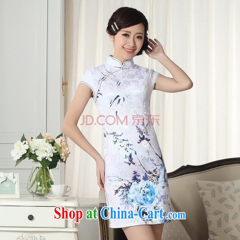 Joseph cotton new summer elegance Chinese qipao Chinese graphics thin short cheongsam picture color XXL, Joseph cotton, shopping on the Internet