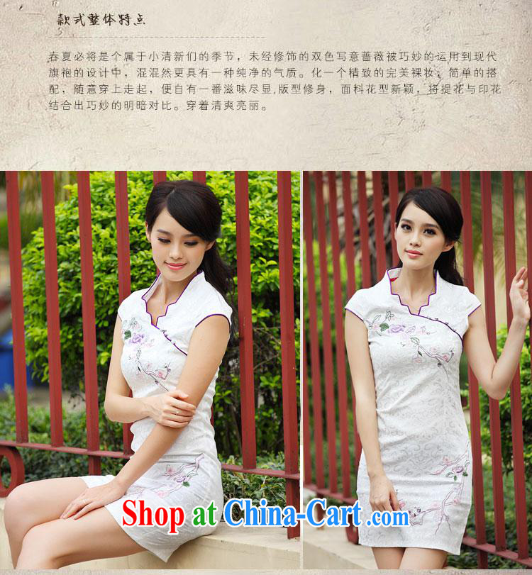 Black butterfly national style in a new stylish stamp cultivating improved qipao, for graphics thin short-sleeved cheongsam dress white XL pictures, price, brand platters! Elections are good character, the national distribution, so why buy now enjoy more preferential! Health