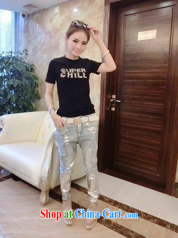 hamilton European site spring and summer with new stylish and easy nail drill letters cotton personalized 100 ground white T-shirt are code pictures, price, brand platters! Elections are good character, the national distribution, so why buy now enjoy more preferential! Health