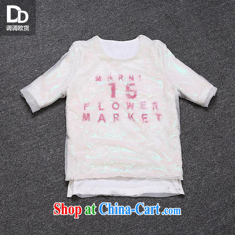 Health concerns women * spring loaded the European site female new T pension Europe style, stitching yarn Web T-shirts cuff T women 3048 pink and white are code pictures, price, brand platters! Elections are good character, the national distribution, so why buy now enjoy more preferential! Health