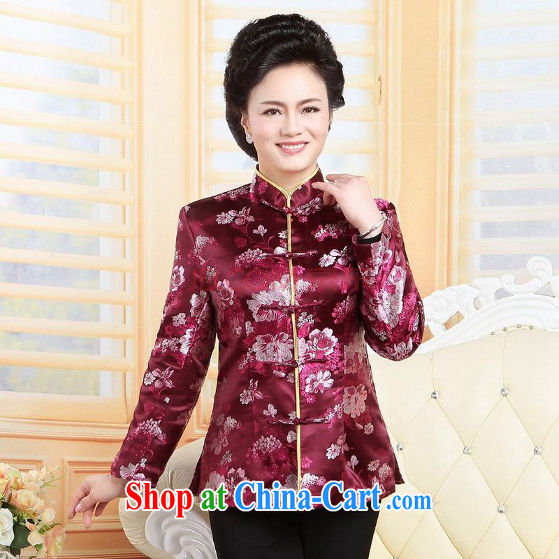 The bandwidth, older women with short T-shirt the Life wedding stage clothing - A Jiangxian red 3 XL, the bandwidth, and shopping on the Internet