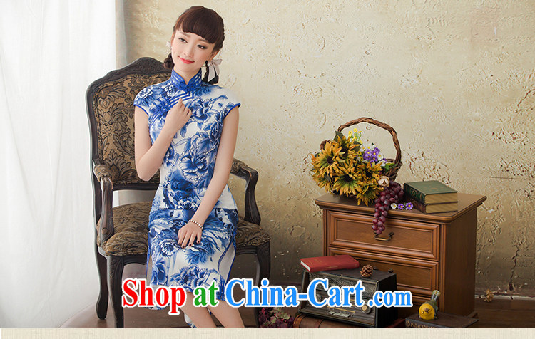 once and for all and Mr Ronald ARCULLI proverbial hero Hong Kong Silk long-day, blue and white porcelain goods improved new spring and summer stamp cheongsam dress blue and white porcelain 2 XL April 26 future shipping pictures, price, brand platters! Elections are good character, the national distribution, so why buy now enjoy more preferential! Health