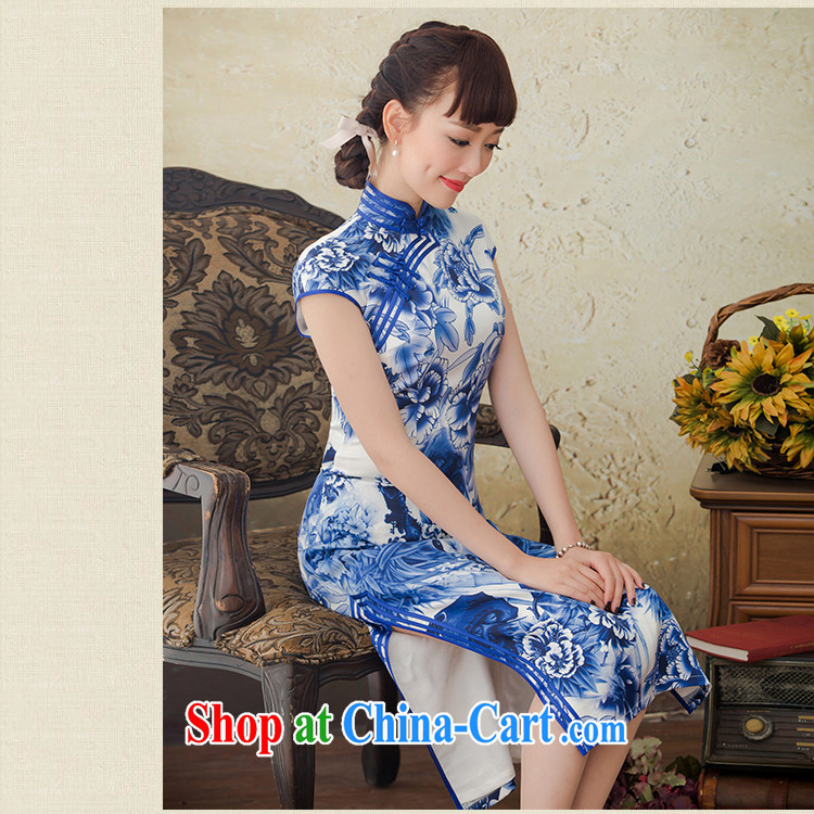 once and for all and Mr Ronald ARCULLI proverbial hero Hong Kong Silk long-day, blue and white porcelain goods improved new spring and summer stamp cheongsam dress blue and white porcelain 2 XL April 26 future shipping pictures, price, brand platters! Elections are good character, the national distribution, so why buy now enjoy more preferential! Health