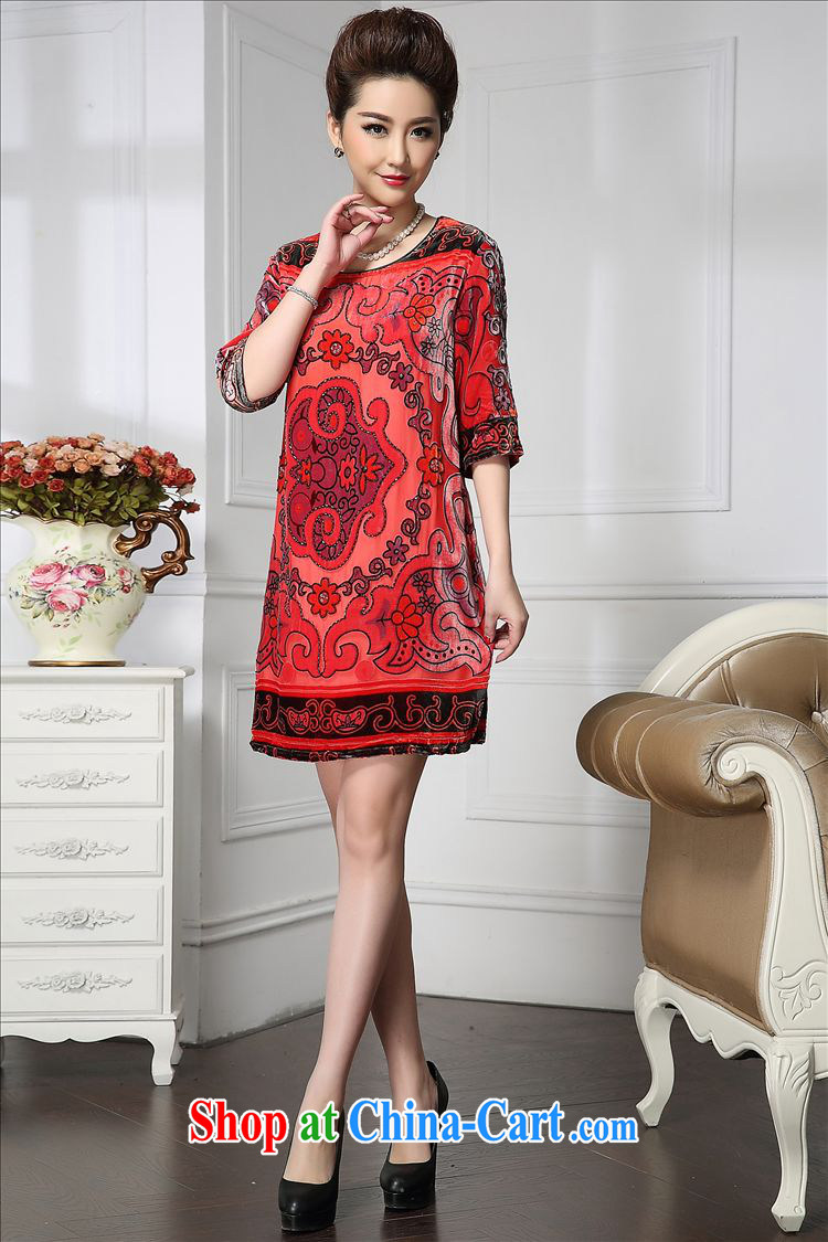 Forest narcissus 2015 spring loaded on new retro floral pin Pearl Chinese mother with cheongsam silk stitching sauna silk velvet dress HGL - 653 retro floral XXXXL pictures, price, brand platters! Elections are good character, the national distribution, so why buy now enjoy more preferential! Health