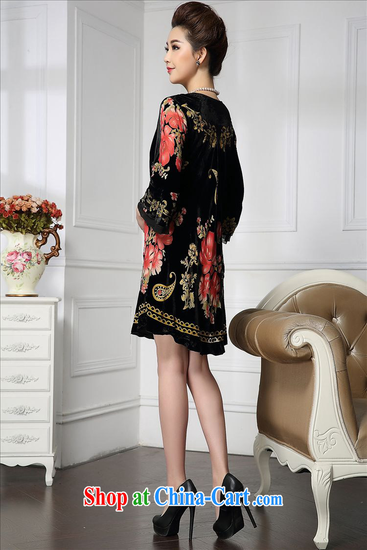 Forest narcissus 2015 spring loaded on the new staple-ju wide sleeves rich take Chinese mother with cheongsam silk stitching sauna silk velvet dress HGL - 650 photo color XXL pictures, price, brand platters! Elections are good character, the national distribution, so why buy now enjoy more preferential! Health