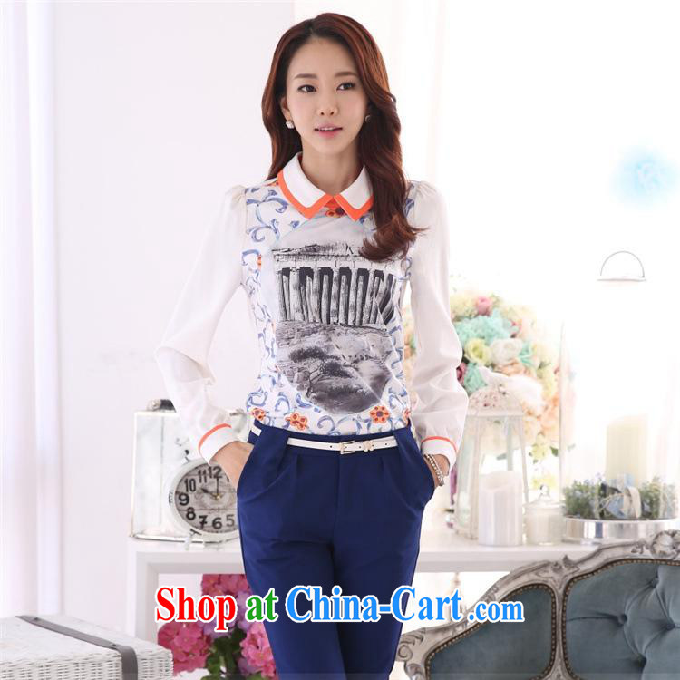 Qin Qing store 2015 spring new, larger female casual Korean Beauty lace long-sleeved baby collar solid shirt picture color XL pictures, price, brand platters! Elections are good character, the national distribution, so why buy now enjoy more preferential! Health
