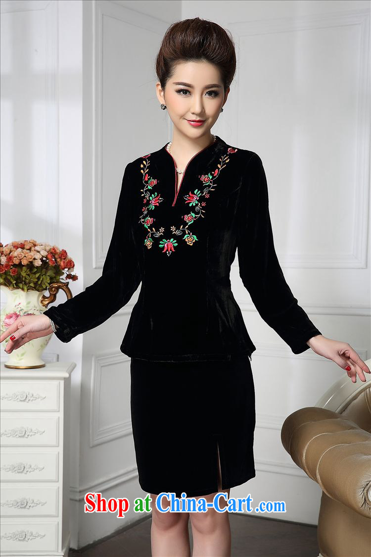 Forest narcissus 2015 spring loaded on the collar embroidery Chinese mother with cheongsam silk stitching sauna Silk Velvet jacket HGL - 498 photo color XXXXL pictures, price, brand platters! Elections are good character, the national distribution, so why buy now enjoy more preferential! Health