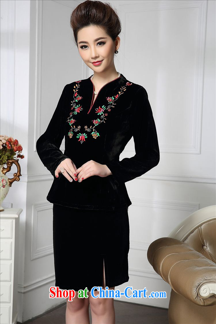 Forest narcissus 2015 spring loaded on the collar embroidery Chinese mother with cheongsam silk stitching sauna Silk Velvet jacket HGL - 498 photo color XXXXL pictures, price, brand platters! Elections are good character, the national distribution, so why buy now enjoy more preferential! Health