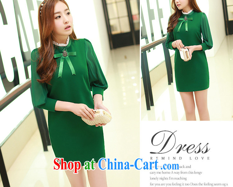 yak-a suite 201 spring new long-sleeved qipao dresses lady sweet aura light cooked female elegant beauty black XL pictures, price, brand platters! Elections are good character, the national distribution, so why buy now enjoy more preferential! Health