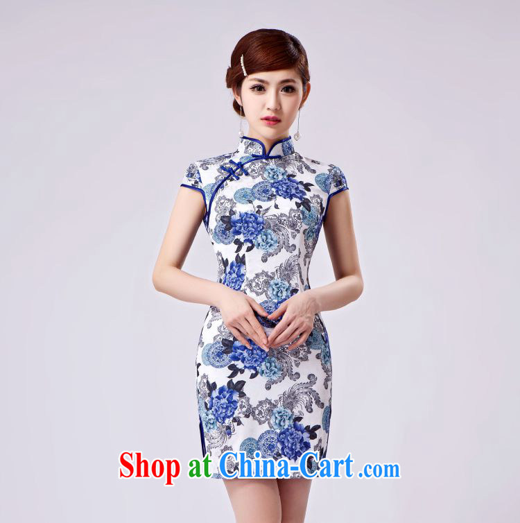 Dan smoke new daily improved short retro dresses dresses Chinese improved, stamp duty for beauty and elegant short dresses such as the color 2 XL pictures, price, brand platters! Elections are good character, the national distribution, so why buy now enjoy more preferential! Health