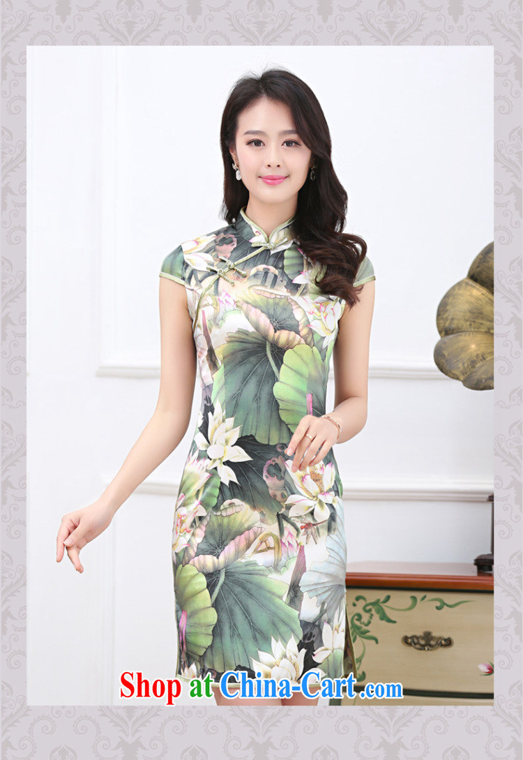 2015 spring and summer new, high quality heavy Silk Cheongsam sauna silk retro double-long high on the truck cheongsam dress 1535 blue and white porcelain M pictures, price, brand platters! Elections are good character, the national distribution, so why buy now enjoy more preferential! Health