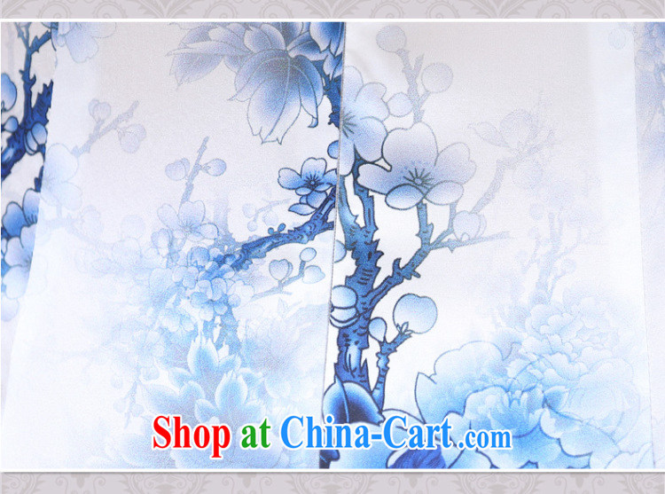 2015 spring and summer new, high quality heavy Silk Cheongsam sauna silk retro double-long high on the truck cheongsam dress 1535 blue and white porcelain M pictures, price, brand platters! Elections are good character, the national distribution, so why buy now enjoy more preferential! Health