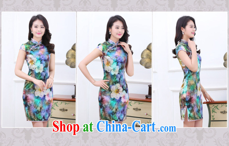 Dresses new 2015 spring and summer retro short-sleeved improved stylish sauna silk heavy Silk Cheongsam dress the color 1536 7 color XXL pictures, price, brand platters! Elections are good character, the national distribution, so why buy now enjoy more preferential! Health