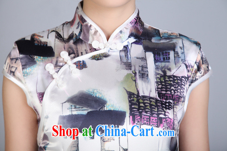 Take the Chinese cheongsam dress summer stylish Chinese, for Brocade short-sleeved clothes ceremonial cheongsam stylish improved cheongsam as color 2XL pictures, price, brand platters! Elections are good character, the national distribution, so why buy now enjoy more preferential! Health