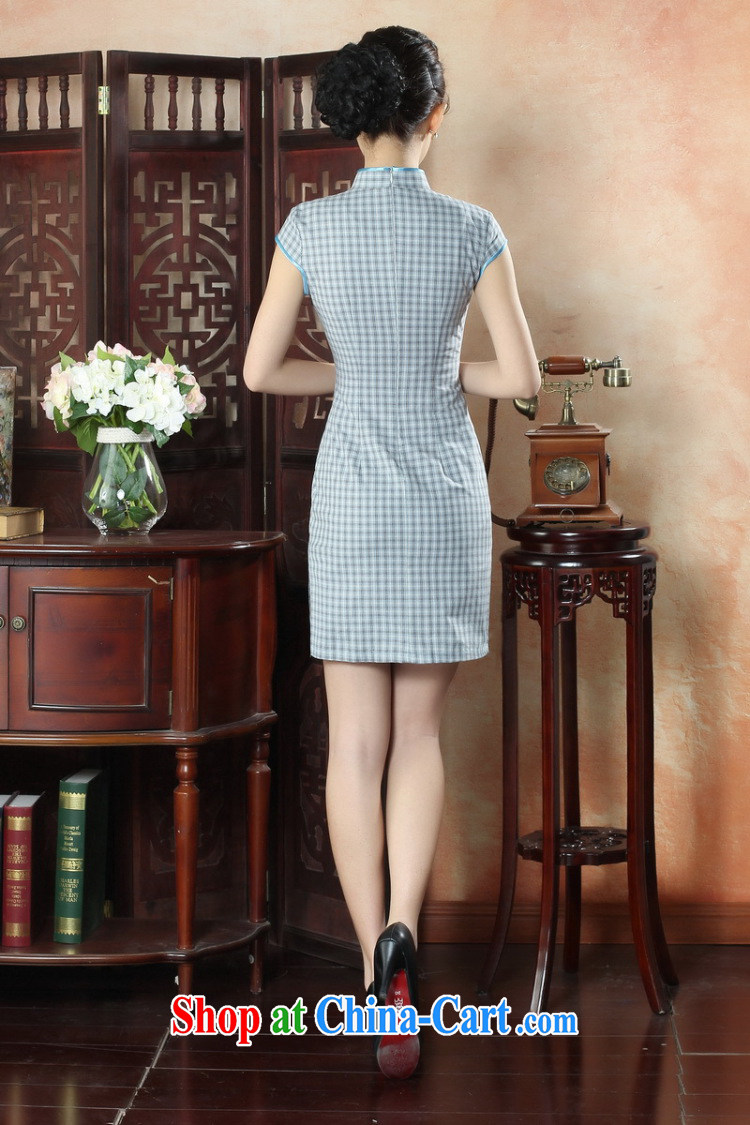 Bin Laden smoke-free summer new cheongsam Chinese female Chinese improved retro cotton the cheongsam dress Korea aura tartan dresses such as the color 2 XL pictures, price, brand platters! Elections are good character, the national distribution, so why buy now enjoy more preferential! Health