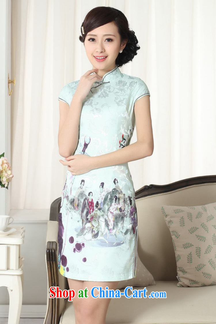 Joseph cotton lady stylish jacquard cotton cultivating short cheongsam dress new Chinese qipao gown picture color XXL pictures, price, brand platters! Elections are good character, the national distribution, so why buy now enjoy more preferential! Health