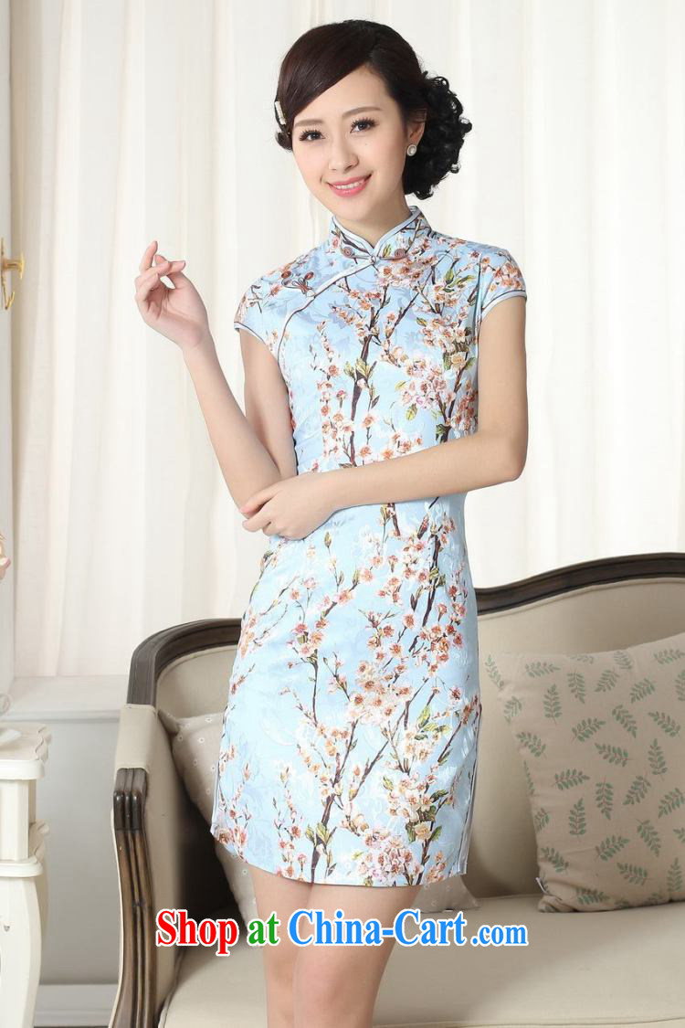 Cotton Joseph jacquard cotton daily Chinese qipao cultivating short cheongsam picture color XXL pictures, price, brand platters! Elections are good character, the national distribution, so why buy now enjoy more preferential! Health
