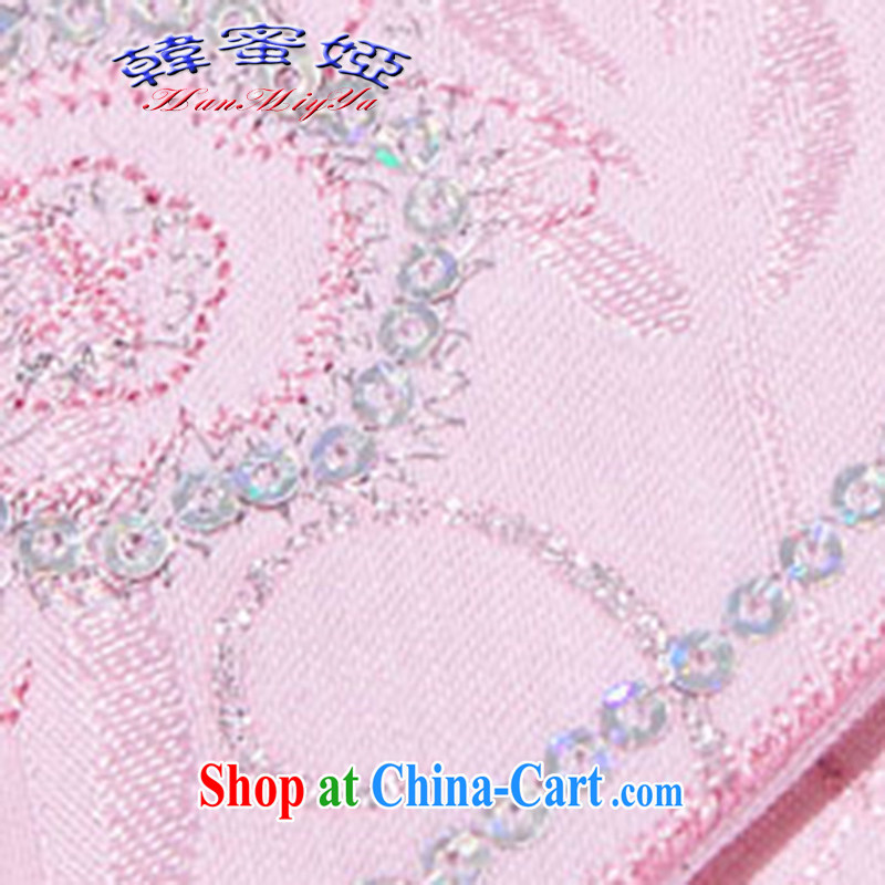 Korean honey Julia 2015 spring and summer new stylish embroidered improved cheongsam DR 69,223 pink XL, Korea honey Julia (HanMiYa), online shopping