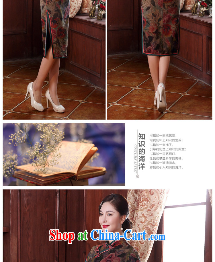 The CYD HO Kwun Tong' take pity silk fragrant cloud yarn high-end dresses style summer long in sepia tones, cheongsam dress hand-tie QD 5113 fancy XXXL pictures, price, brand platters! Elections are good character, the national distribution, so why buy now enjoy more preferential! Health