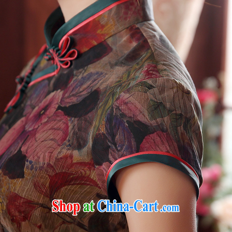 The CYD HO Kwun Tong' take pity silk fragrant cloud yarn high-end dresses style summer long, antique dresses skirts manual tray snaps QD 5113 XXXL suit, Sau looked Tang, shopping on the Internet