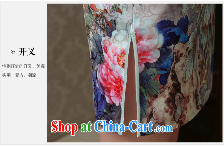 2015 new stamp duty cotton, dresses, short summer retro improved beauty package and cheongsam dress everyday teenage blue XXL pictures, price, brand platters! Elections are good character, the national distribution, so why buy now enjoy more preferential! Health