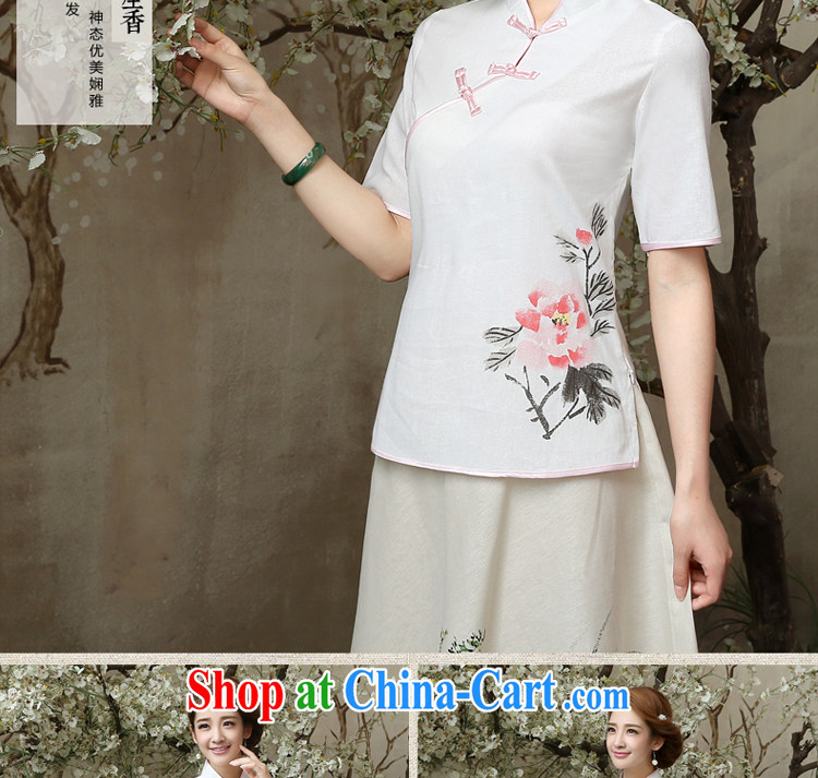 The pro-am 2015 as soon as possible new summer linen retro improved stylish short daily cotton Ma dresses T-shirt T-shirt + skirt M pictures, price, brand platters! Elections are good character, the national distribution, so why buy now enjoy more preferential! Health