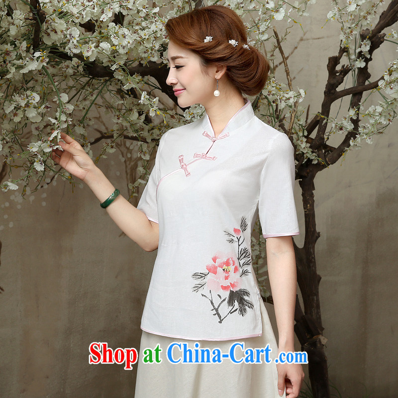The pro-am 2015 as soon as possible new summer linen retro improved stylish short daily cotton the dresses T-shirt T-shirt + skirt M, the pro-am, shopping on the Internet