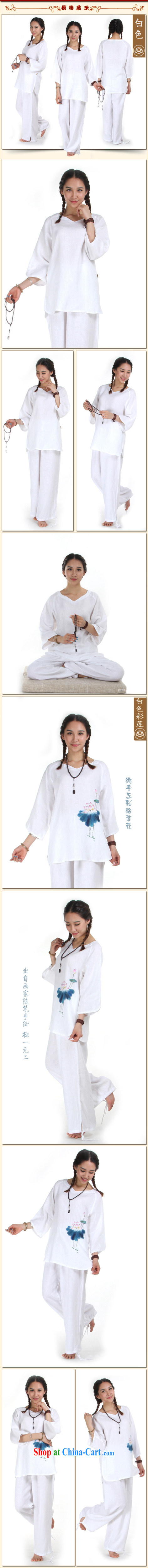 Restrictive Lin plain linen V for manual painting Female Chinese wind meditation Nepal yoga clothing/Tai Chi meditation pad service card its color XS pictures, price, brand platters! Elections are good character, the national distribution, so why buy now enjoy more preferential! Health