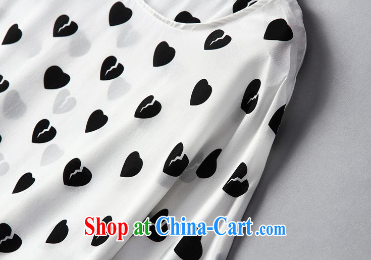 Health concerns women * 2015 European site spring and summer female new love stamp bat sleeves bow-tie the shoulder silk shirt m White XL pictures, price, brand platters! Elections are good character, the national distribution, so why buy now enjoy more preferential! Health