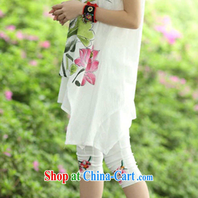 The acajou (2015 summer new, in accordance with Dora Ethnic Wind women's clothing dresses hand-painted linen, for improved cheongsam Kit 8123 Lotus kit, core, and shopping on the Internet