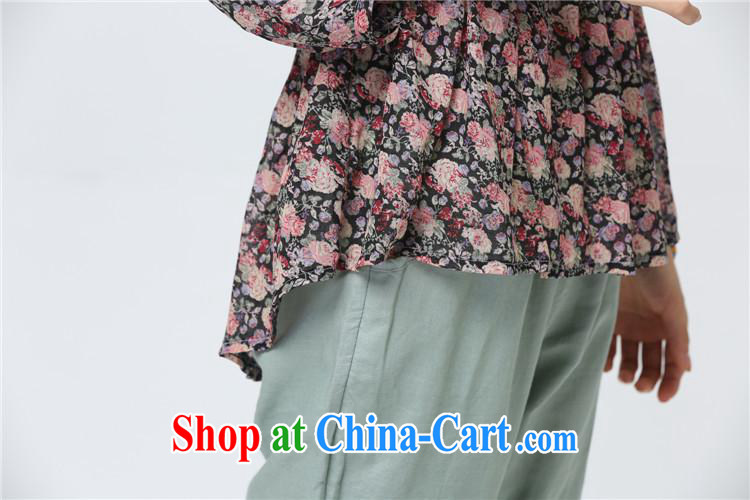 Black butterfly 2015 spring and summer new female Korean version with round collar shirt T 100 hem, with irregular small floral cotton the small shirt 3D 06 green ground saffron XXL pictures, price, brand platters! Elections are good character, the national distribution, so why buy now enjoy more preferential! Health