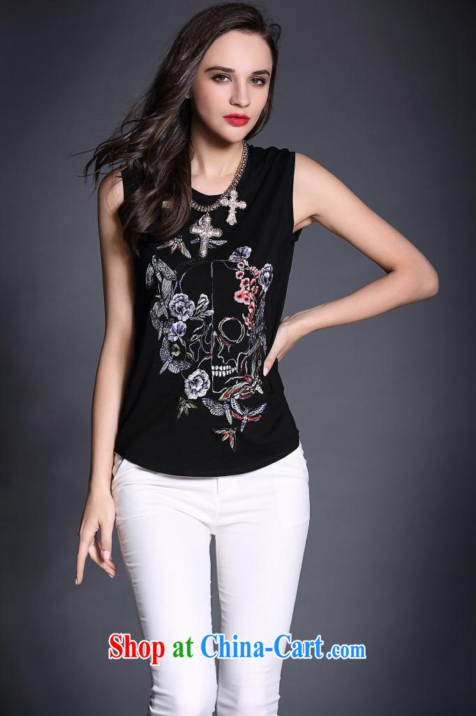 Qin Qing store in Europe and female European site spring 2015 new, long embroidered cotton shirts B 1965 black L pictures, price, brand platters! Elections are good character, the national distribution, so why buy now enjoy more preferential! Health
