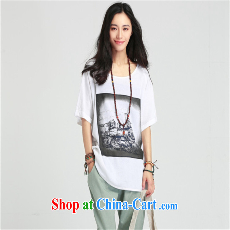 Black butterfly larger female new summer round-collar leak shoulder cuff leisure stamp T shirt thick MM loose T-shirt 5 DC 82 green XL, A . J . BB, shopping on the Internet